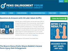 Tablet Screenshot of penisenlargementforum.com